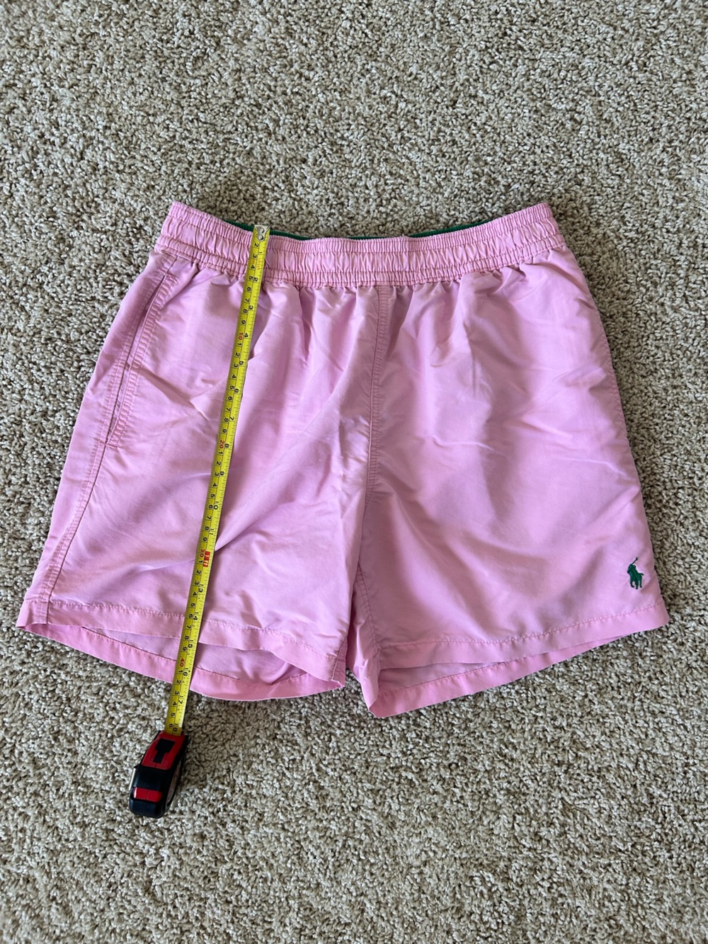 POLO Ralph Lauren Men's Medium Pink Swim Trunks Board Shorts W/Pockets